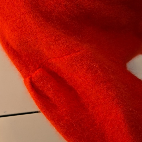 Vintage 1980s Angora Balloon Sleeves Red Cardigan Womens Size Medium - Picture 7 of 7